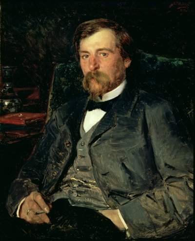 Portret van de Kunstenaar Illarion Mikhailovich Pryanishikov (1840-94) door Vladimir Egorovic Makovsky